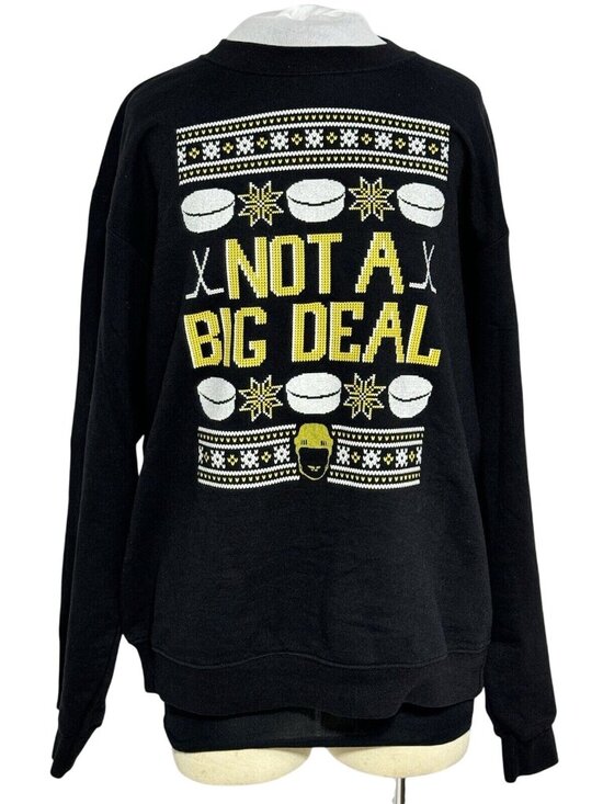 Champion Other - Champion Black "Not A Big Deal" Hockey-Themed Sweatshirt Large